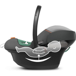 Коляска 3 в 1 Cybex Priam IV Rosegold complete и автокресло Aton S2 i-Size Lava Grey Leaf Green