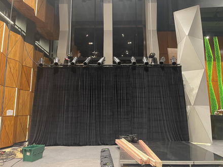 Pipe and Drape DGS - НЕГОРЮЧАЯ Ткань ЗАНАВЕС велюр черный 5,2х2,6м