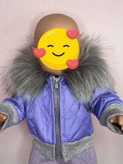 Куртка зимняя сирень для кукол 43 см (999)