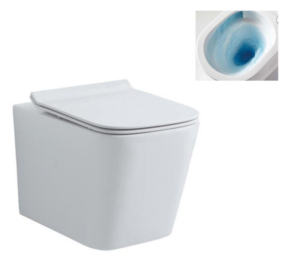 Унитаз подвесной ТОРНАДО, квадратный (БЕЛЫЙ)  GANZER.