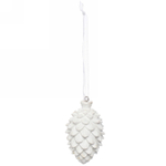 Украшение новогоднее подвесное «Новогодняя шишка» 6 см,белый