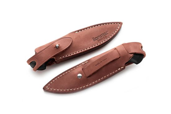 Нож фиксированный Lion Steel Willy - сталь М390, рукоять карбон, ножны кожа