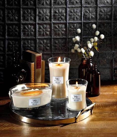 Ванильный боб, ароматическая свеча эллипс, WoodWick