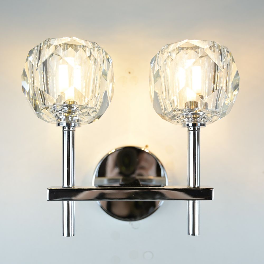 Бра Boule De Cristal Double Sconce Chrome By Imperiumloft