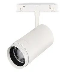 ST357.536.20 Магнитный трековый светильник ZOOM Белый LED 1*20W 3000K Lm Ra90 10-55° IP20 D60xH170 4 СКАЙЛАЙН 48V