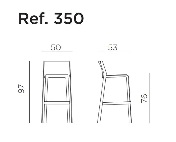 Барный стул Trill Stool 75 см, тортора