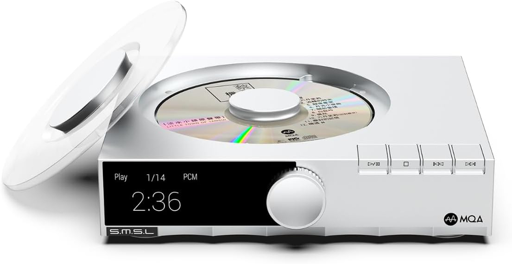 Настольный CD-транспорт SMSL PL200T, CD-проигрыватель, MQA, серебристый