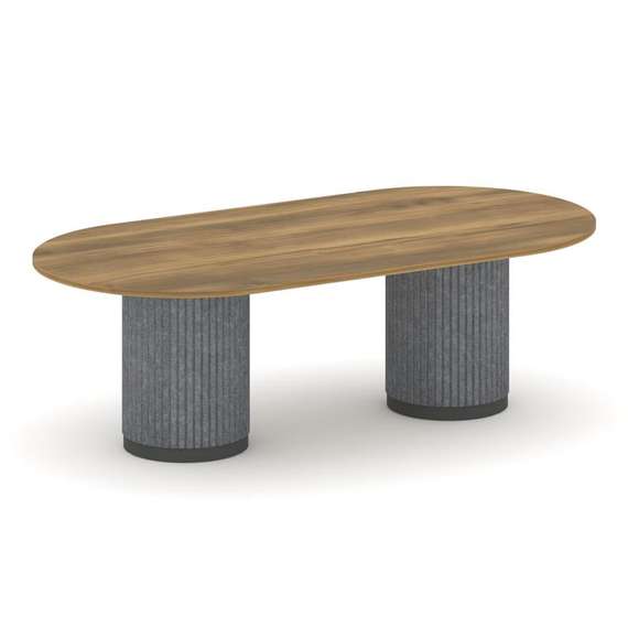 Felto Стол переговорный овальный PR.C.SPRG-007.D Сандал Янтарный/Металл Антрацит/Морская Галька 2400