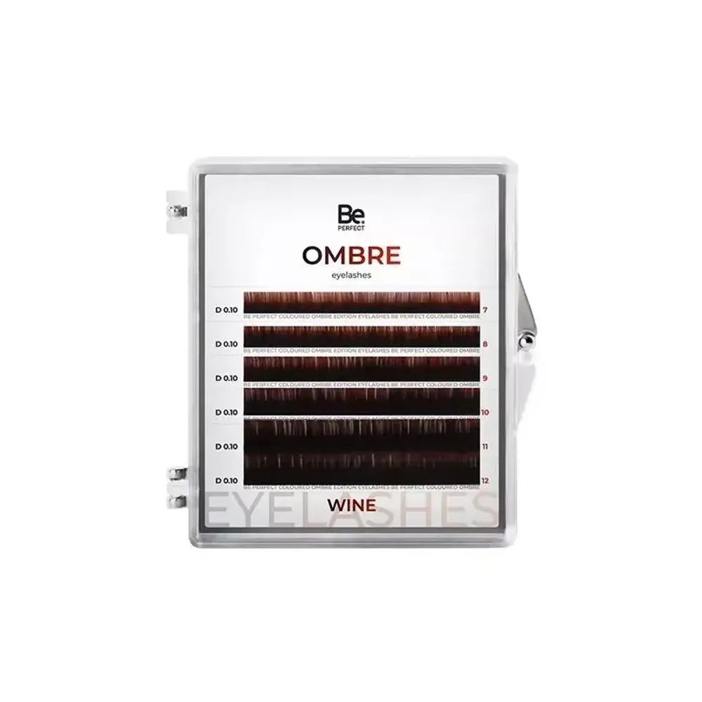 Ресницы цветные BePerfect Ombre Wine MIX 6 линий