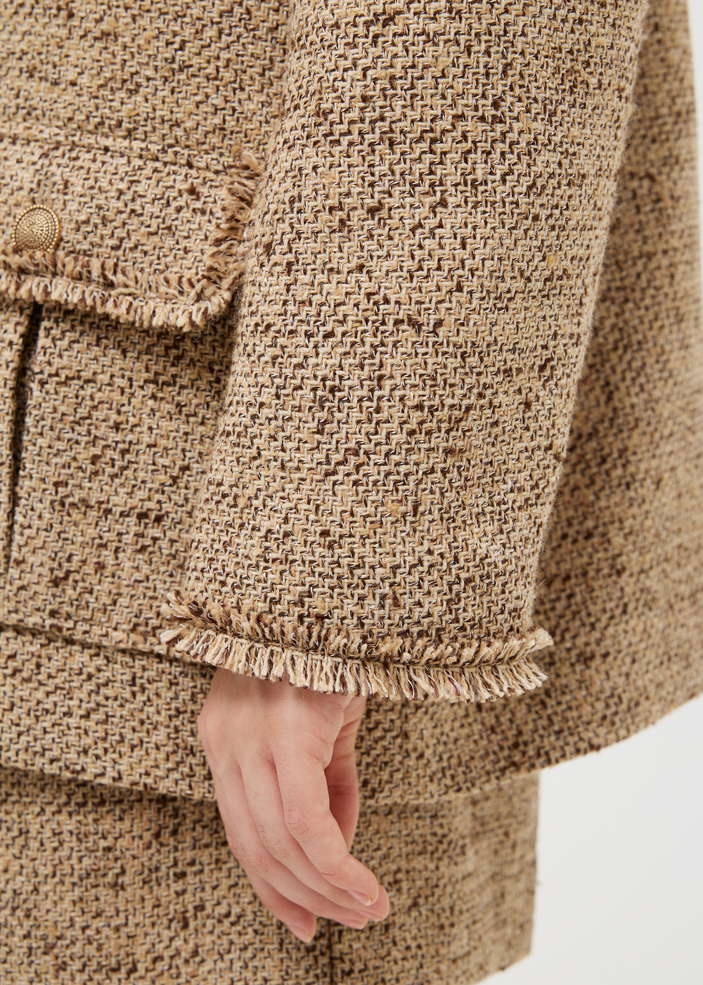 Жакет расслабленный твидовый