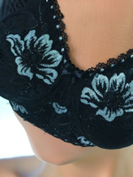 Бюстгальтер ортопедический для фиксации экзопротеза после мастэктомии 85D черный