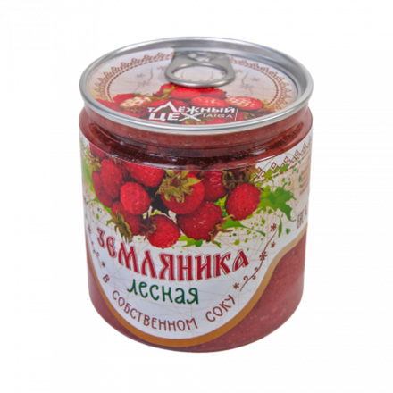 Земляника лесная в собственном соку 0,2 л