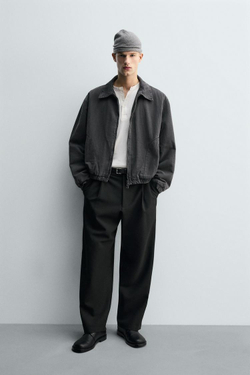 ZARA УТЕПЛЕННЫЙ БОМБЕР, СЕРЫЙ