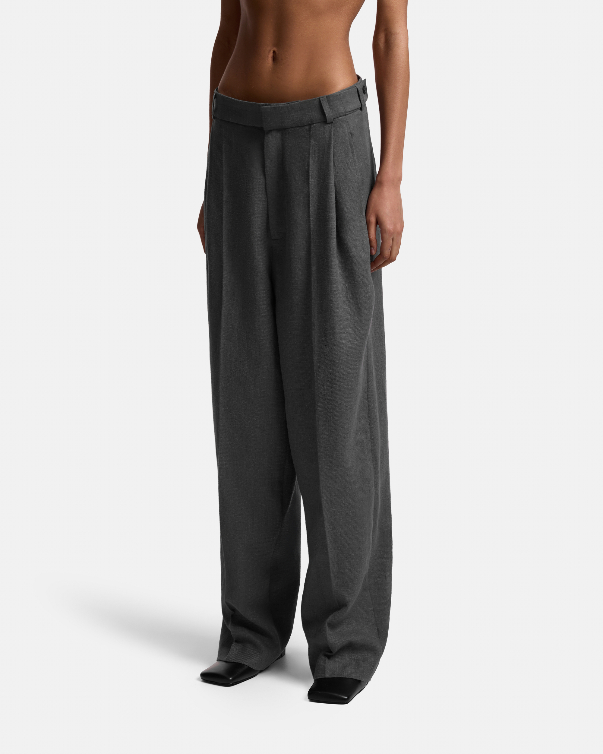 БРЮКИ С РЕГУЛИРОВКОЙ ИЗО ЛЬНА