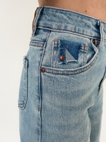 Джинсы LOLOBLUES 1865 широкие рваные внизу