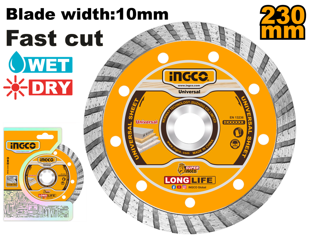 Диск алмазный турбо INGCO DMD032302 230х22,2 мм
