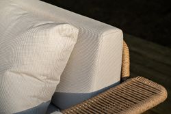 "Мальдивы" лаунж-зона из искусственного ротанга, цвет соломенный