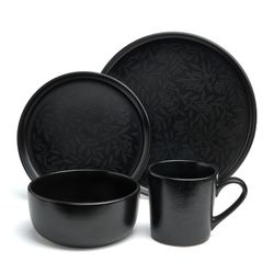 НАБОР ПОСУДЫ ОБЕДЕННЫЙ BRONCO "CHOICE BLACK" НА 4 ПЕР. 16 ПР.