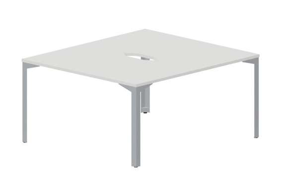 Составной стол на 2 рабочих места 138х156,6х75см (2 эргономичных выреза)