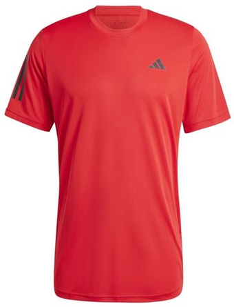 Мужская теннисная футболка Adidas Club 3-Stripes Tennis - красный