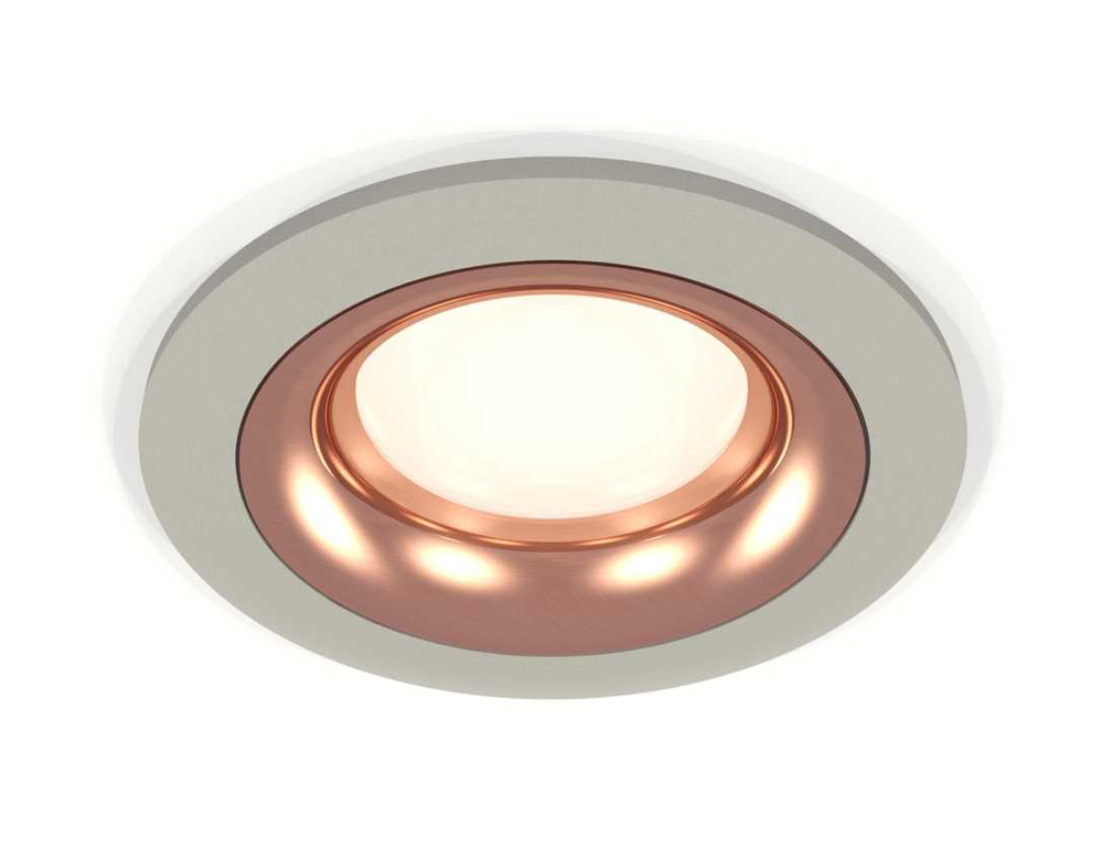 Комплект встраиваемого светильника Ambrella light Techno Spot XC7623006 SGR/PPG серый песок/золото розовое полированное (C7623, N7015)