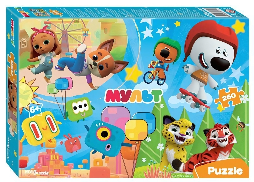Пазл 260эл. "Ми-ми-мишки и др. Мульт" (Степ пазл)