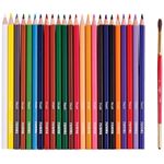 Карандаши акварельные 24 цв. Гамма Лицей + кисть