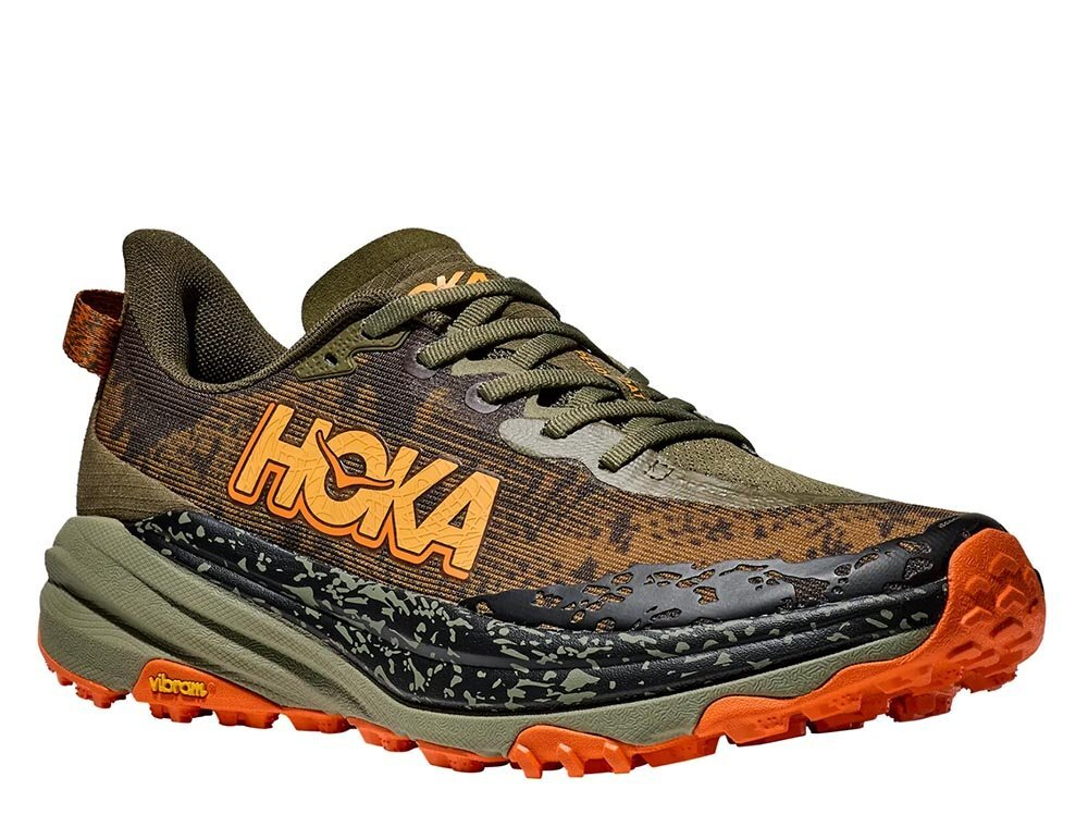 Кроссовки для бега мужские Hoka Speedgoat 6 Wide M Коричнево-Зеленые