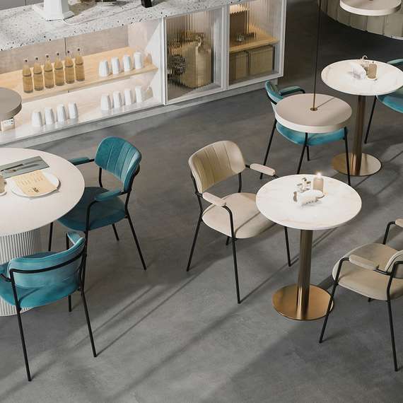 Стул Eirill Arms зеленый велюр с черными ножками