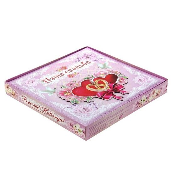 Фотоальбом с наклейками в подарочной упаковке "Наша свадьба", 10 листов