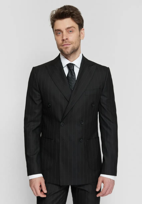 Мужской классический костюм (черный) Б19