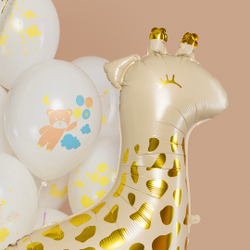 Шар (45''/114 см) Фигура, Жираф, Бежевый/Золото, А019