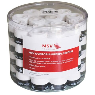 Теннисные намотки MSV Prespi Absorb Overgrip white 60P