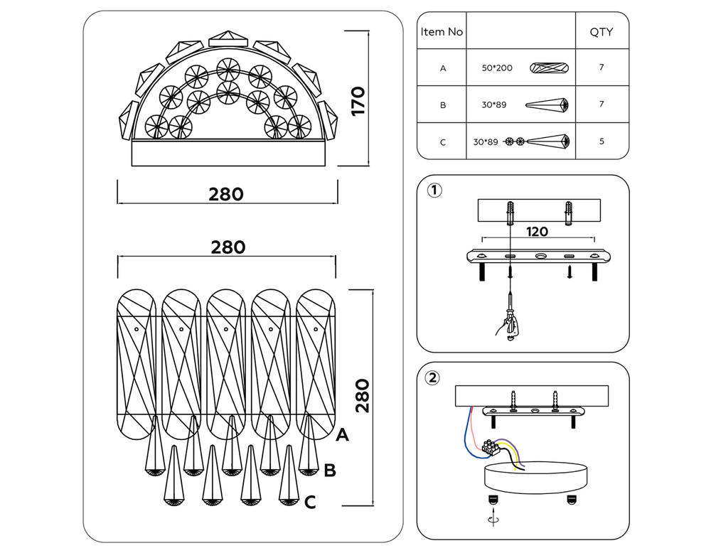 Ambrella Настенный светильник с хрусталем Traditional TR5078