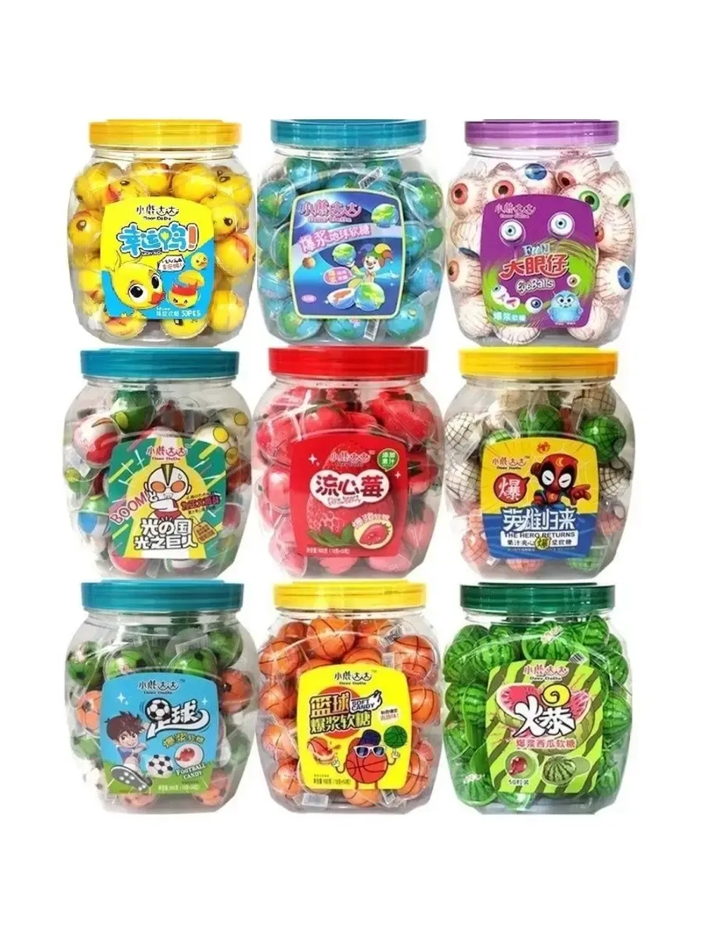 Ассорти из мармеладов в банке 18г *50 штук