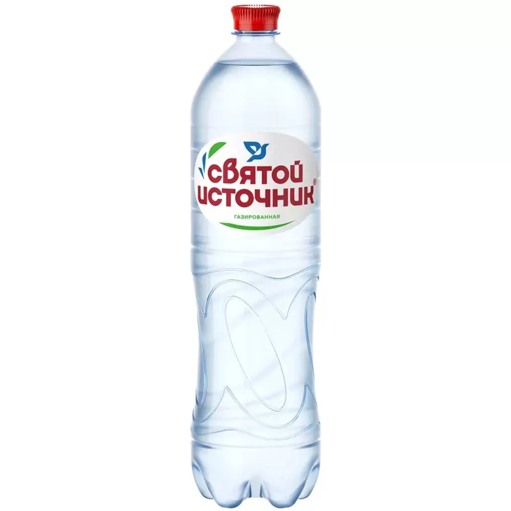 Вода Святой источник природная питьевая газированная, 1.5л