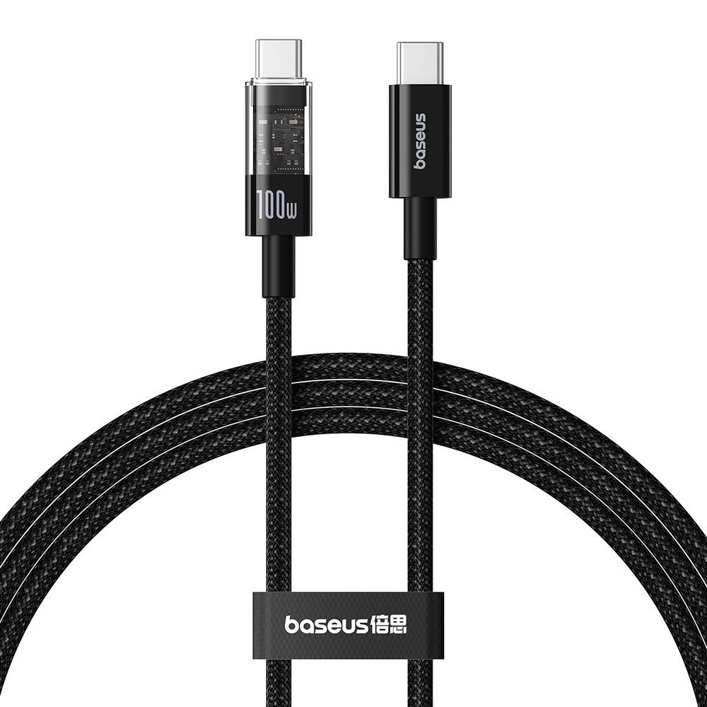 USB-C Кабель Baseus Gem Charging+Data 100W 1m - Cluster Black