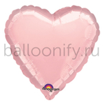 Фольгированная фигура, сердце, 18"/46СМ Металлик Pink