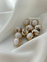 Пуговицы золото белые 11,5 мм.