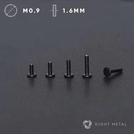 Лабрет Classic PVD Black 1.6мм
