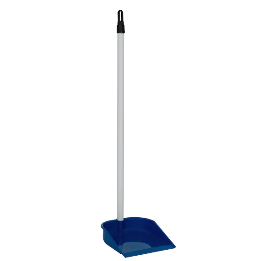 Совок для мусора с высокой ручкой "Лень", цвет синий