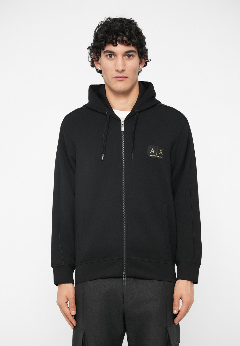 Armani Exchange Толстовка на молнии - Чёрный
