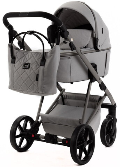 Детская коляска Adamex Delta Natura 2 в 1 DN-9-MOON (СВ.СЕРЫЙ)