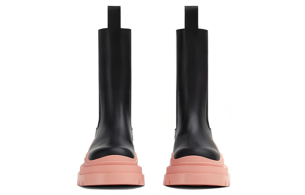 Bottega Veneta Tire Chelsea Boots Women"s Black Pink