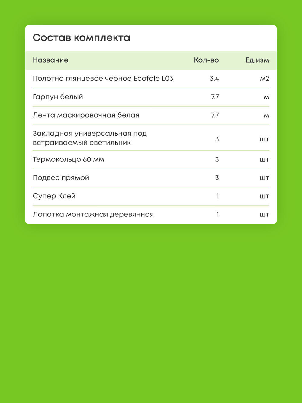 Глянцевый натяжной потолок 3.4 м2