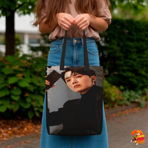 Сумка шоппер с принтом BTS