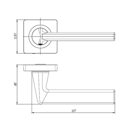 Ручка для межкомнатных дверей TREND JK SN/CP матовый никель/хром