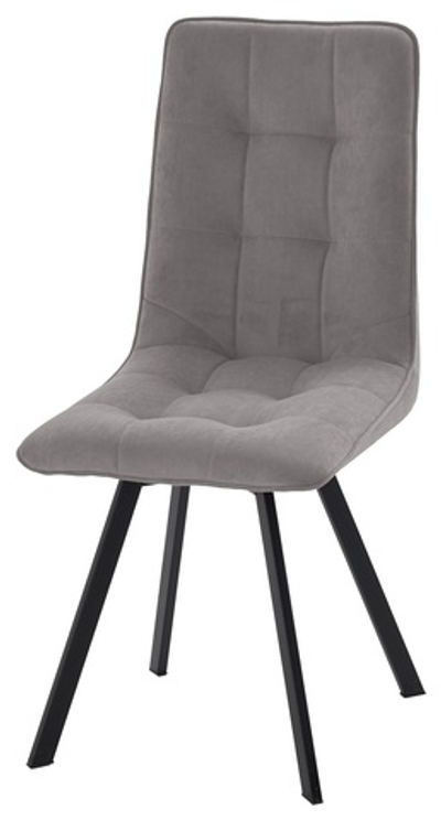 Стул ДАРЛИНГ 360 град. поворот. B22 Серый, велюр / черный каркас, М-City