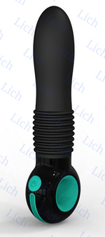 Чёрный вибратор O-zone с рёбрышками у основания