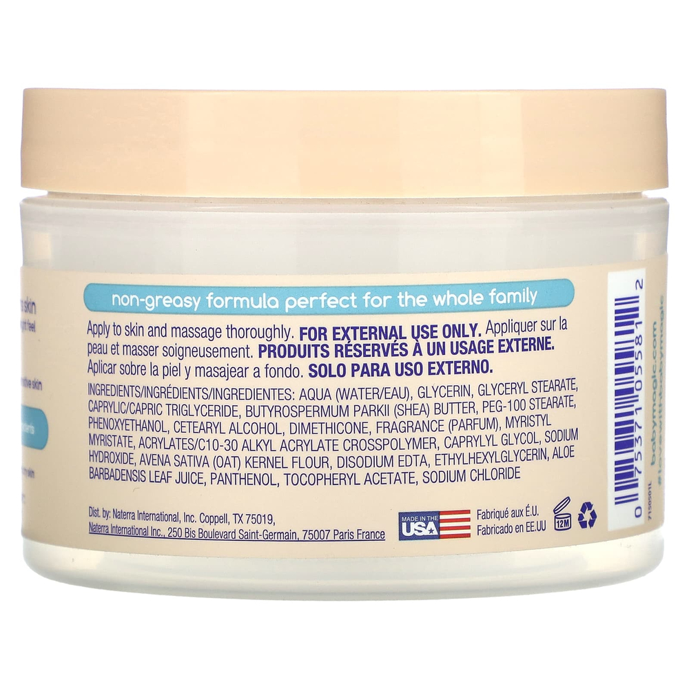 Baby Magic, Сливочное взбитое масло, ваниль и овес, 240 г (8,4 унции)